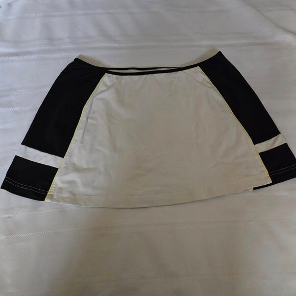 Women's Size Large LBH Activewear 2pc Set Black & White W/Yellow - Picture 6 of 10